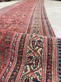3'6 x 16'6 Antique and long Seraband runner #2020 / 4x17 Vintage runner - Blue Parakeet Rugs