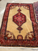 4'3 X 6'4 Vintage Turkish Rug #1857 / 4x6 Vintage Rug - Blue Parakeet Rugs
