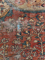 8'10 x 11'10 Antique Ferahan Sarouk rug #2206 / 9x12 Vintage Rug - Blue Parakeet Rugs