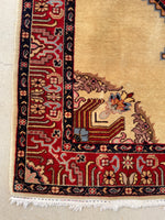 4'3 X 6'4 Vintage Turkish Rug #1857 / 4x6 Vintage Rug - Blue Parakeet Rugs