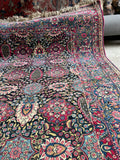 8’ x 11’5 Antique Persian Tehran Rug #2724-AL / Large Vintage Rug - Blue Parakeet Rugs