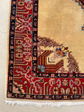4'3 X 6'4 Vintage Turkish Rug #1857 / 4x6 Vintage Rug - Blue Parakeet Rugs