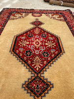 4'3 X 6'4 Vintage Turkish Rug #1857 / 4x6 Vintage Rug - Blue Parakeet Rugs