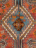 3'3 x 6' Vintage tribal rug #2027 / 3x6 Vintage Rug - Blue Parakeet Rugs