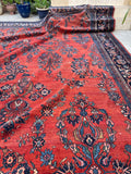 12' x 22'4 Antique Persian Bibikabad Rug #2520 / 12x22 Vintage Persian rug - Blue Parakeet Rugs