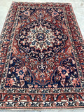 7x10 Vintage floral Bakhtiari rug #2207 / 7x10 Vintage Rug - Blue Parakeet Rugs