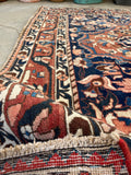 7x10 Vintage floral Bakhtiari rug #2207 / 7x10 Vintage Rug - Blue Parakeet Rugs