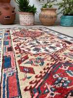 2'4 x 5'5 Antique NW Persian runner #2030 / 2x5 Vintage runner - Blue Parakeet Rugs