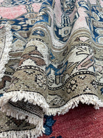 4'5 x 6'5 Antique Persian Malayer Rug #2519 / 4x7 vintage rug - Blue Parakeet Rugs