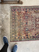 2'11 X 17'9 Antique Skinny 1880s Kerman Runner #1859 / 3x18 Vintage Skinny Runner - Blue Parakeet Rugs