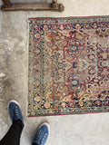 2'11 X 17'9 Antique Skinny 1880s Kerman Runner #1859 / 3x18 Vintage Skinny Runner - Blue Parakeet Rugs