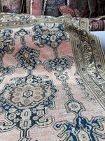 4'5 x 6'5 Antique Persian Malayer Rug #2519 / 4x7 vintage rug - Blue Parakeet Rugs