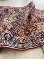 2'11 X 17'9 Antique Skinny 1880s Kerman Runner #1859 / 3x18 Vintage Skinny Runner - Blue Parakeet Rugs