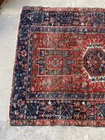 4'7 x 6'3 Antique Persian Heriz Rug #2833
