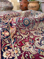 2'11 X 17'9 Antique Skinny 1880s Kerman Runner #1859 / 3x18 Vintage Skinny Runner - Blue Parakeet Rugs