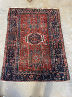 4'7 x 6'3 Antique Persian Heriz Rug #2833