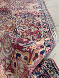 2'11 X 17'9 Antique Skinny 1880s Kerman Runner #1859 / 3x18 Vintage Skinny Runner - Blue Parakeet Rugs