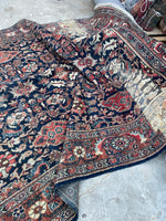 7' x 10'3 Antique Persian Mahal Rug #2521 / 7x10 Vintage rug - Blue Parakeet Rugs