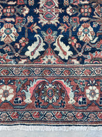 7' x 10'3 Antique Persian Mahal Rug #2521 / 7x10 Vintage rug - Blue Parakeet Rugs