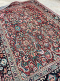 7' x 10'1 Antique Mahal rug #2210 / 7x10 Vintage Rug - Blue Parakeet Rugs