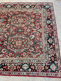 7' x 10'1 Antique Mahal rug #2210 / 7x10 Vintage Rug - Blue Parakeet Rugs