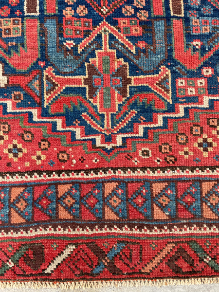 Antique All Over Paisley Kurdish Afshar Rug 4’5” x 8’11”