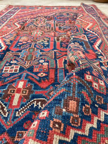 1920’s Antique Kurdish 4X3 Rug