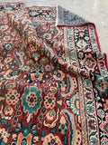 7' x 10'1 Antique Mahal rug #2210 / 7x10 Vintage Rug - Blue Parakeet Rugs