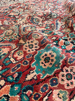 7' x 10'1 Antique Mahal rug #2210 / 7x10 Vintage Rug - Blue Parakeet Rugs