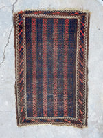 1'9 x 2'9 Antique Baluch Scatter Rug #2523 - Blue Parakeet Rugs