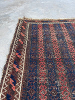 1'9 x 2'9 Antique Baluch Scatter Rug #2523 - Blue Parakeet Rugs