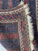 1'9 x 2'9 Antique Baluch Scatter Rug #2523 - Blue Parakeet Rugs