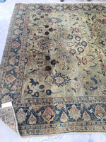 8'3 x 11' Antique Tabriz Rug / Large Antique Rug / Large vintage rug - Blue Parakeet Rugs