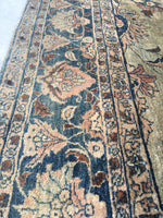 8'3 x 11' Antique Tabriz Rug / Large Antique Rug / Large vintage rug - Blue Parakeet Rugs