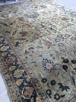 8'3 x 11' Antique Tabriz Rug / Large Antique Rug / Large vintage rug - Blue Parakeet Rugs