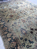 8'3 x 11' Antique Tabriz Rug / Large Antique Rug / Large vintage rug - Blue Parakeet Rugs