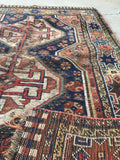 3'7 x 4'10 antique Persian Qashqai rug (#998G) - Blue Parakeet Rugs