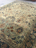 8'3 x 11' Antique Tabriz Rug / Large Antique Rug / Large vintage rug - Blue Parakeet Rugs