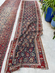 3’2 x 13’6 Antique Paisley Runner #2526 - Blue Parakeet Rugs
