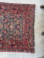 3’5 x 16’6 Antique Persian Malayer Runner #2527 - Blue Parakeet Rugs