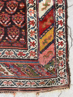 3'3 X 6'3 Antique Persian Rug #1865 / 3x6 Vintage Rug - Blue Parakeet Rugs