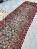 3’5 x 16’6 Antique Persian Malayer Runner #2527 - Blue Parakeet Rugs
