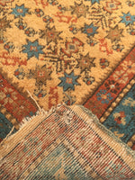 4' x 5'9 antique Persian Malayer with saffron ground - Blue Parakeet Rugs