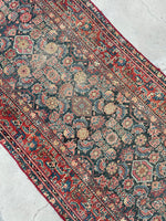 3’5 x 16’6 Antique Persian Malayer Runner #2527 - Blue Parakeet Rugs