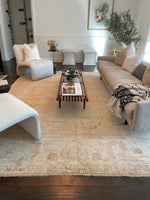 9'1 x 11'7 Heavy duty Vintage Turkish Oushak rug #2185 / 9x12 Vintage Rug - Blue Parakeet Rugs