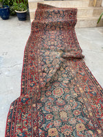 3’5 x 16’6 Antique Persian Malayer Runner #2527 - Blue Parakeet Rugs