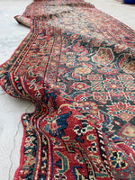 3’5 x 16’6 Antique Persian Malayer Runner #2527 - Blue Parakeet Rugs