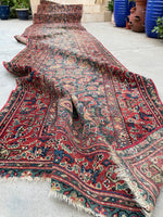 3’5 x 16’6 Antique Persian Malayer Runner #2527 - Blue Parakeet Rugs