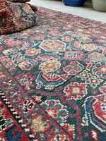 3’5 x 16’6 Antique Persian Malayer Runner #2527 - Blue Parakeet Rugs
