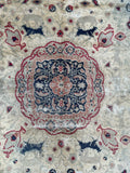 4’9 x 8’3 Antique Battered N Bruised Turkish Rug #591 / 5x8 vintage rug - Blue Parakeet Rugs